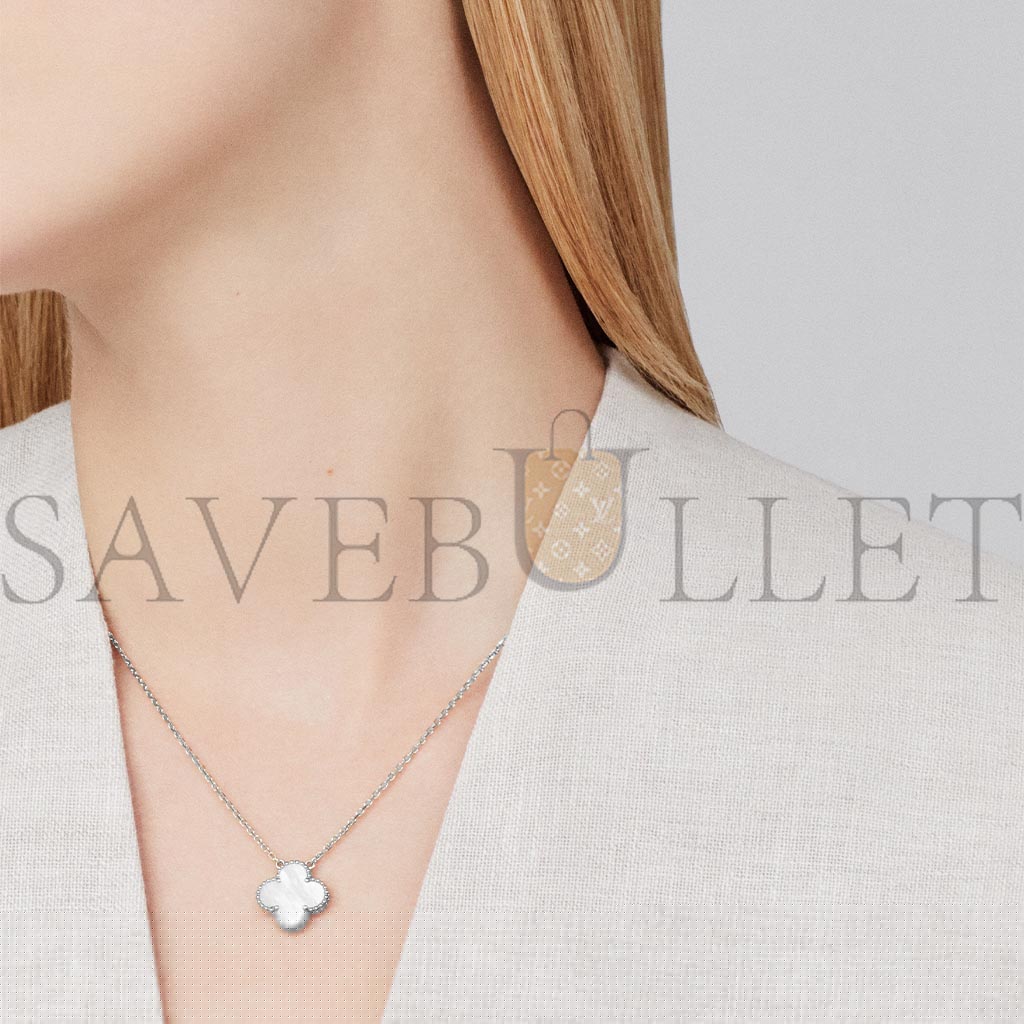 V*N CL*F arpels vintage alhambra pendant - white gold, mother-of-pearl  vcarf48700